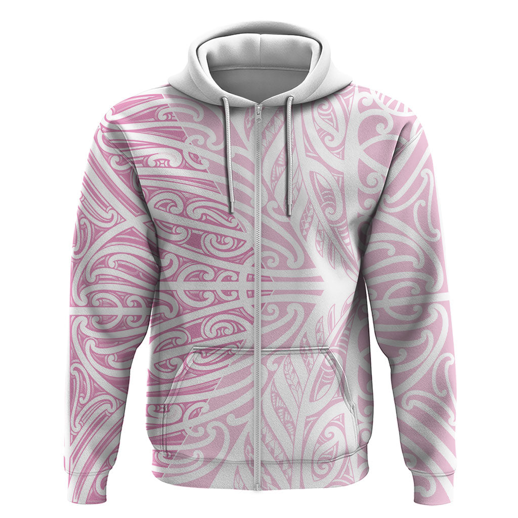 Pink New Zealand Puhoro Maori Tattoo Hoodie