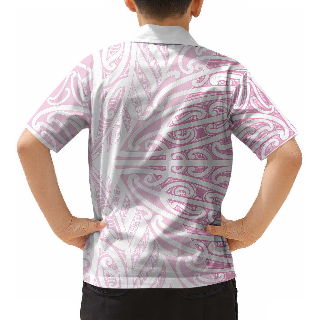 Pink New Zealand Puhoro Maori Tattoo Kid Hawaiian Shirt LT14 - Polynesian Pride