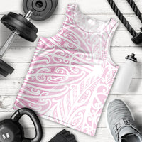 Pink New Zealand Puhoro Maori Tattoo Men Tank Top