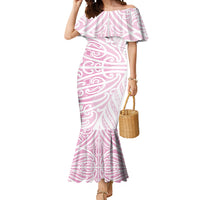 Pink New Zealand Puhoro Maori Tattoo Mermaid Dress