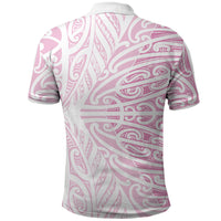 Pink New Zealand Puhoro Maori Tattoo Polo Shirt