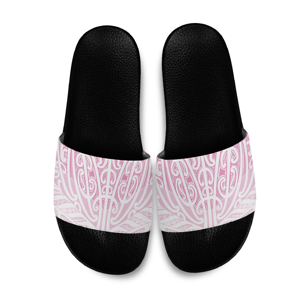Pink New Zealand Puhoro Maori Tattoo Slide Sandals LT14 Pink - Polynesian Pride