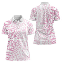 Pink New Zealand Puhoro Maori Tattoo Women Polo Shirt