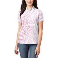Pink New Zealand Puhoro Maori Tattoo Women Polo Shirt
