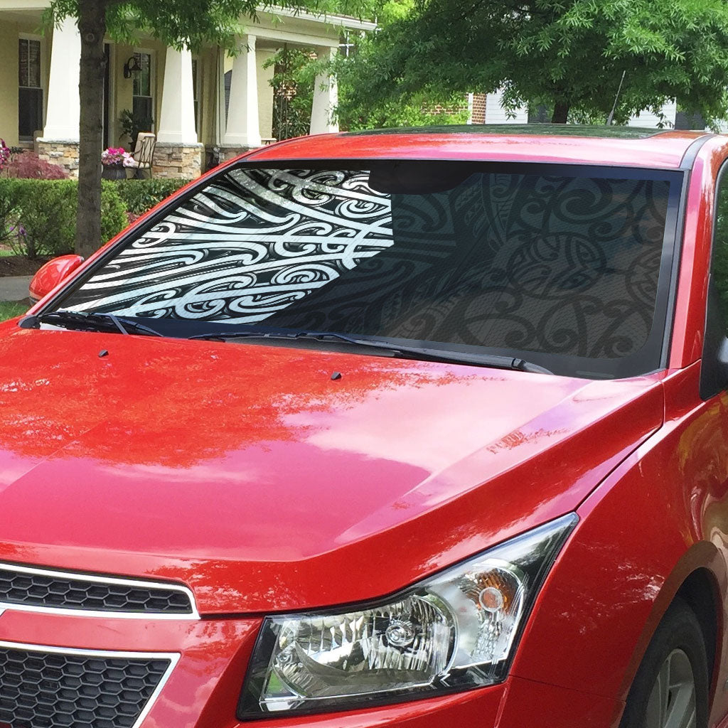 Black New Zealand Puhoro Maori Tattoo Auto Sun Shade