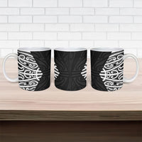 Black New Zealand Puhoro Maori Tattoo Ceramic Mug