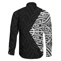 Black New Zealand Puhoro Maori Tattoo Family Matching Mermaid Dress and Hawaiian Shirt