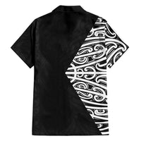 Black New Zealand Puhoro Maori Tattoo Family Matching Tank Maxi Dress and Hawaiian Shirt