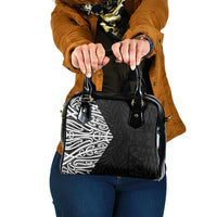 Black New Zealand Puhoro Maori Tattoo Shoulder Handbag