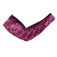 Pink Aloha Hawaii Arm Sleeves Hawaiian Kakau Ohia Lehua Lei LT14 - Polynesian Pride