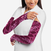 Pink Aloha Hawaii Arm Sleeves Hawaiian Kakau Ohia Lehua Lei LT14 - Polynesian Pride