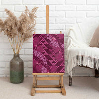Pink Aloha Hawaii Canvas Wall Art Hawaiian Kakau Ohia Lehua Lei LT14 - Polynesian Pride