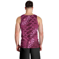 Pink Aloha Hawaii Men Tank Top Hawaiian Kakau Ohia Lehua Lei LT14 - Polynesian Pride