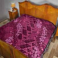 Pink Aloha Hawaii Quilt Hawaiian Kakau Ohia Lehua Lei - Polynesian Pride