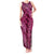 Pink Aloha Hawaii Tank Maxi Dress Hawaiian Kakau Ohia Lehua Lei - Polynesian Pride