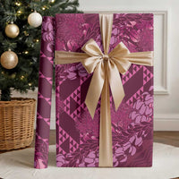 Pink Aloha Hawaii Wrapping Paper Hawaiian Kakau Ohia Lehua Lei LT14 - Polynesian Pride