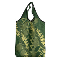 Green Aloha Hawaii Grocery Bag Hawaiian Kakau Ohia Lehua Lei LT14 - Polynesian Pride