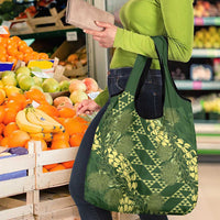 Green Aloha Hawaii Grocery Bag Hawaiian Kakau Ohia Lehua Lei LT14 - Polynesian Pride