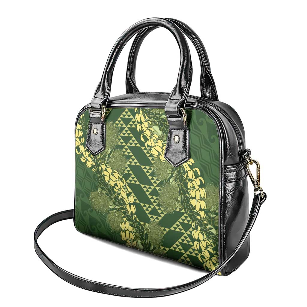 Green Aloha Hawaii Shoulder Handbag Hawaiian Kakau Ohia Lehua Lei - Polynesian Pride