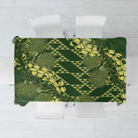 Green Aloha Hawaii Tablecloth Hawaiian Kakau Ohia Lehua Lei LT14 Green - Polynesian Pride