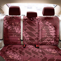 Maroon Aloha Hawaii Back Car Seat Cover Hawaiian Kakau Ohia Lehua Lei - Polynesian Pride