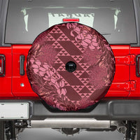 Maroon Aloha Hawaii Spare Tire Cover Hawaiian Kakau Ohia Lehua Lei - Polynesian Pride