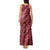 Maroon Aloha Hawaii Tank Maxi Dress Hawaiian Kakau Ohia Lehua Lei - Polynesian Pride