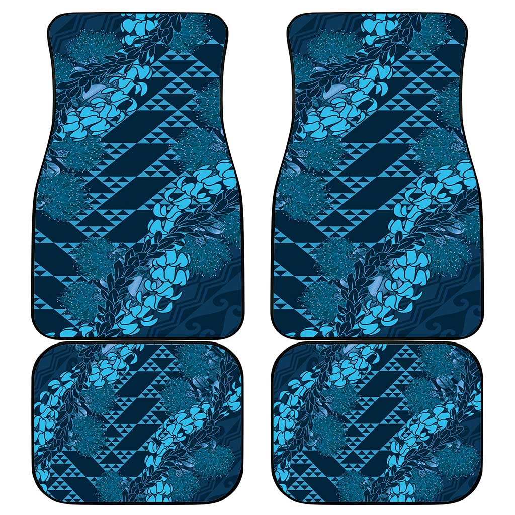 Naval Night Aloha Hawaii Car Mats Hawaiian Kakau Ohia Lehua Lei - Polynesian Pride