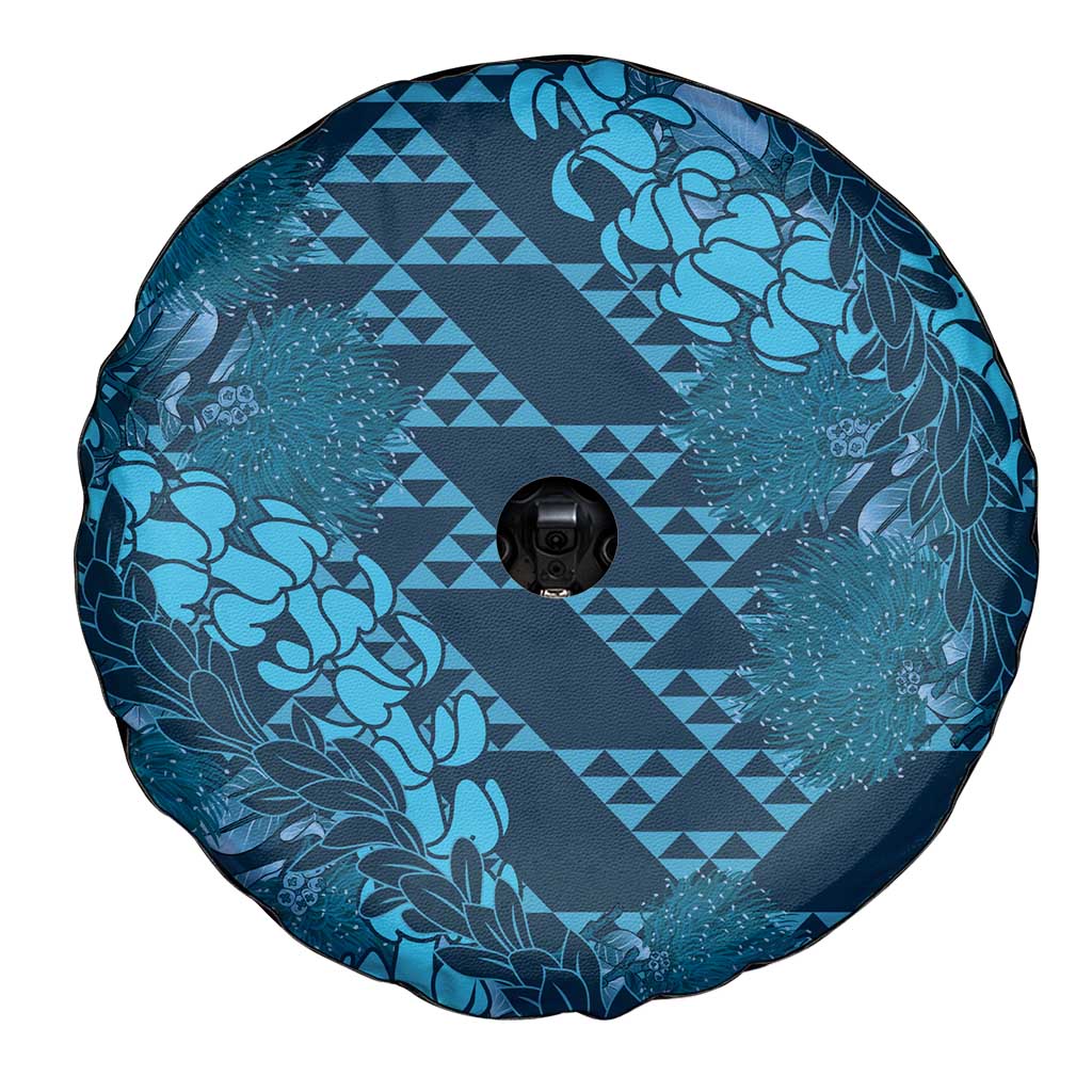 Naval Night Aloha Hawaii Spare Tire Cover Hawaiian Kakau Ohia Lehua Lei - Polynesian Pride
