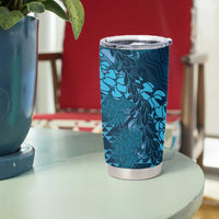 Naval Night Aloha Hawaii Tumbler Cup Hawaiian Kakau Ohia Lehua Lei - Polynesian Pride