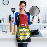 Personalised PNG Morobe Provins Apron Papua New Guinea Plumeria Melanesian Pattern - Polynesian Pride