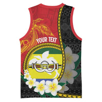 Personalised PNG Morobe Provins Basketball Jersey Papua New Guinea Plumeria Melanesian Pattern LT14 - Polynesian Pride