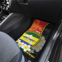 Personalised PNG Morobe Provins Car Mats Papua New Guinea Plumeria Melanesian Pattern LT14 - Polynesian Pride