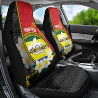 Personalised PNG Morobe Provins Car Seat Cover Papua New Guinea Plumeria Melanesian Pattern - Polynesian Pride