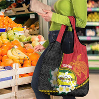 Personalised PNG Morobe Provins Grocery Bag Papua New Guinea Plumeria Melanesian Pattern LT14 - Polynesian Pride