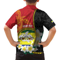 Personalised PNG Morobe Provins Kid Hawaiian Shirt Papua New Guinea Plumeria Melanesian Pattern - Polynesian Pride