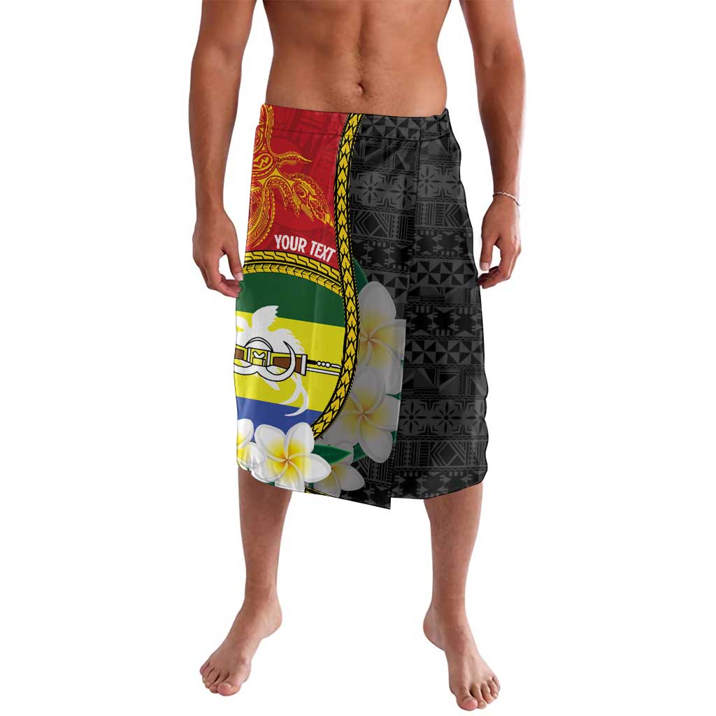 Personalised PNG Morobe Provins Lavalava Papua New Guinea Plumeria Melanesian Pattern - Polynesian Pride
