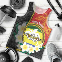Personalised PNG Morobe Provins Men Tank Top Papua New Guinea Plumeria Melanesian Pattern LT14 - Polynesian Pride