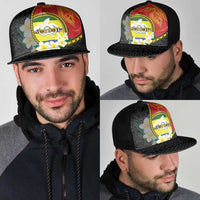 PNG Morobe Provins Mesh Trucker Cap Papua New Guinea Plumeria Melanesian Pattern - Polynesian Pride