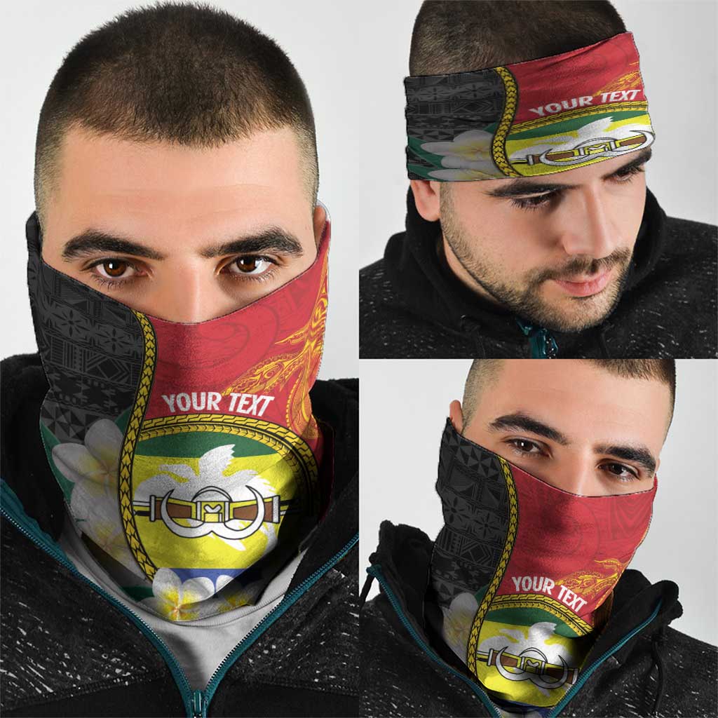 PNG Morobe Provins Neck Gaiter Papua New Guinea Plumeria Melanesian Pattern LT14