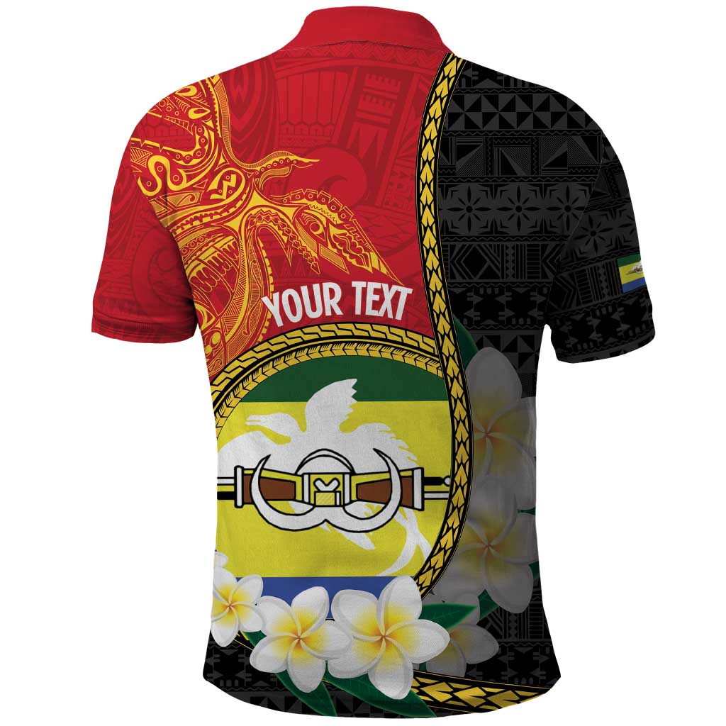 Personalised PNG Morobe Provins Polo Shirt Papua New Guinea Plumeria Melanesian Pattern - Polynesian Pride