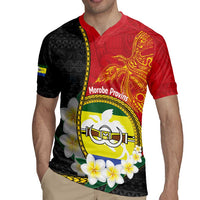 Personalised PNG Morobe Provins Rugby Jersey Papua New Guinea Plumeria Melanesian Pattern LT14 - Polynesian Pride