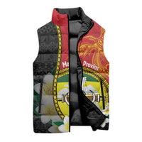 Personalised PNG Morobe Provins Sleeveless Puffer Jacket Papua New Guinea Plumeria Melanesian Pattern LT14 - Polynesian Pride