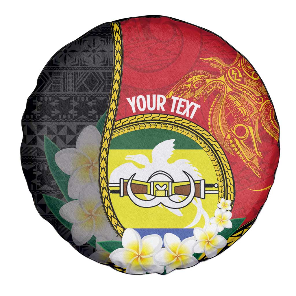 Personalised PNG Morobe Provins Spare Tire Cover Papua New Guinea Plumeria Melanesian Pattern - Polynesian Pride