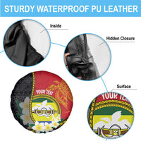 Personalised PNG Morobe Provins Spare Tire Cover Papua New Guinea Plumeria Melanesian Pattern - Polynesian Pride