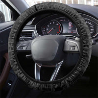 PNG Morobe Provins Steering Wheel Cover Papua New Guinea Plumeria Melanesian Pattern - Polynesian Pride