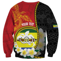 Personalised PNG Morobe Provins Sweatshirt Papua New Guinea Plumeria Melanesian Pattern LT14 - Polynesian Pride