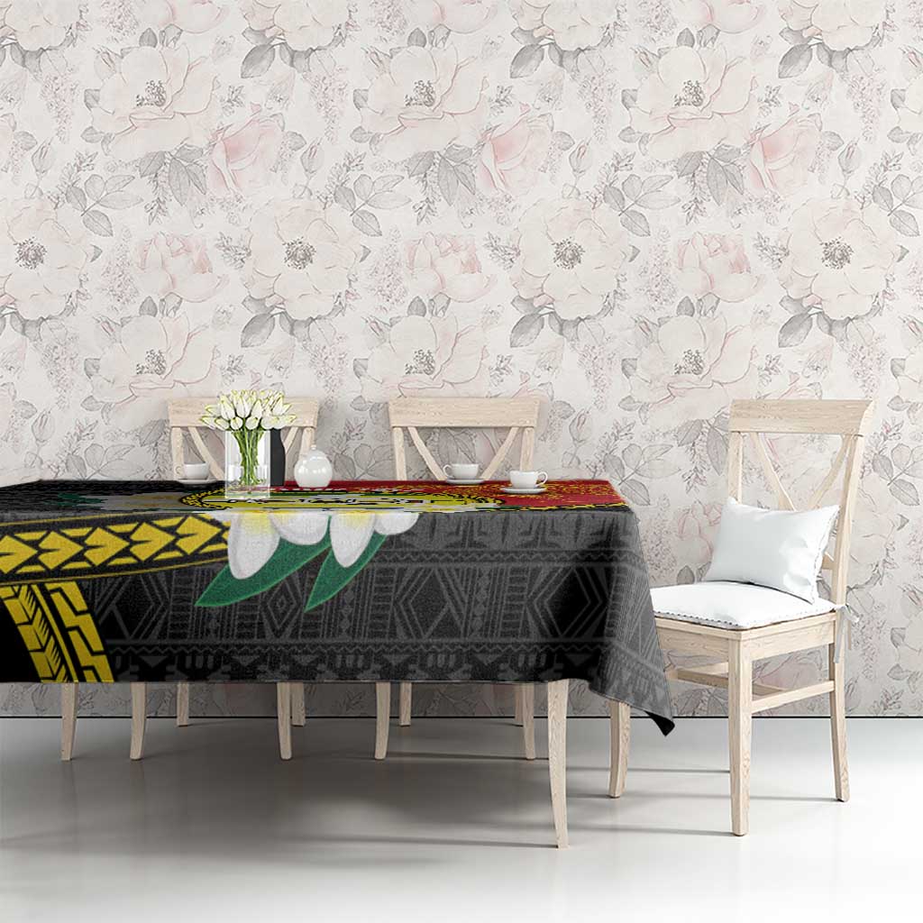 Personalised PNG Morobe Provins Tablecloth Papua New Guinea Plumeria Melanesian Pattern LT14 - Polynesian Pride