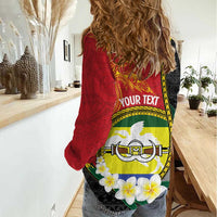 Personalised PNG Morobe Provins Women Casual Shirt Papua New Guinea Plumeria Melanesian Pattern - Polynesian Pride