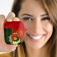 Personalised PNG Isten Hailans Provins AirPods Case Papua New Guinea Plumeria Melanesian Pattern - Polynesian Pride